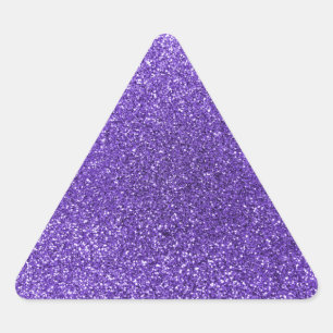 Purple glitter triangle sticker