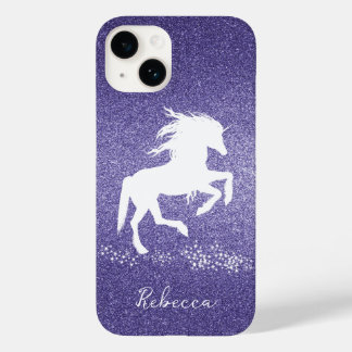 Purple Glitter Unicorn Case-Mate iPhone Case
