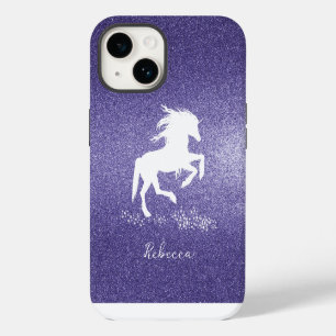 Purple Glitter Unicorn Case-Mate iPhone Case