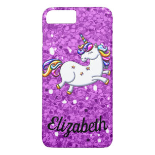 Purple Glitter Unicorn Case-Mate iPhone Case