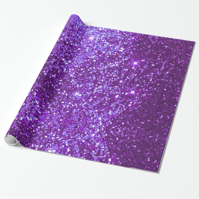 Purple  Glitter  Wrapping Paper (Unrolled)