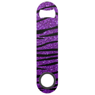 Purple glitter zebra stripes