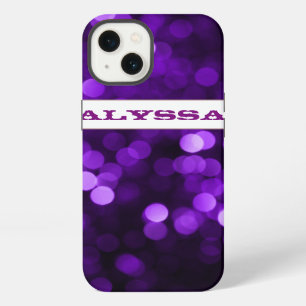 Purple glittering lights iPhone 13 case