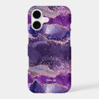 Purple Glittery Agate Texture