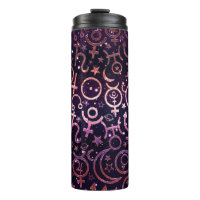 Purple Glittery Planetary Universe Space Planets