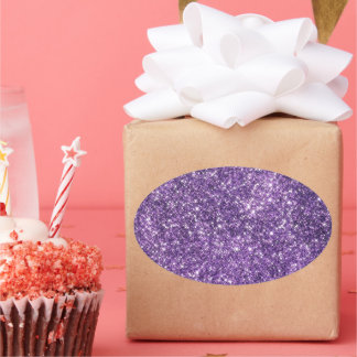 Purple glittery stickers