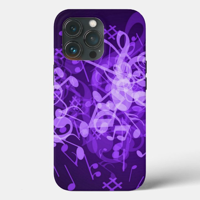 Purple Glow Music Notes   Case-Mate iPhone Case (Back)