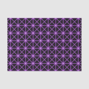 Purple Glowing Grid Tissue Paper