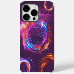 Purple Glowing Light Vibrant Galaxy Mobile Phone iPhone 14 Pro Max Case