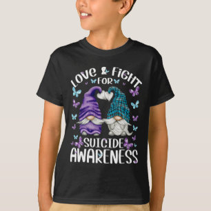 Purple Gnome With Cute Butterfly Pattern Suicide A T-Shirt