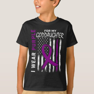 Purple Goddaughter Pancreatic Cancer Awareness Ame T-Shirt