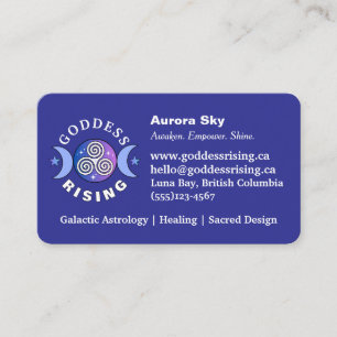Purple Goddess Rising Business Card