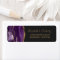 Purple Gold Agate Wedding Return Address