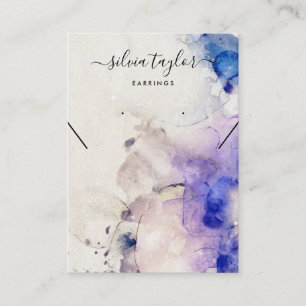 purple gold alcohol Earring Necklace display card