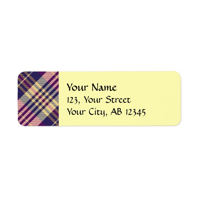 Purple, Gold and Blue Tartan (Front)