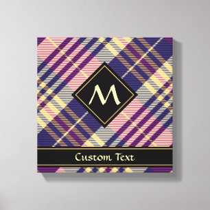 Purple, Gold and Blue Tartan Canvas Print