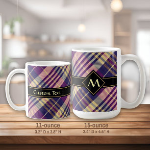 Purple, Gold and Blue Tartan Coffee Mug