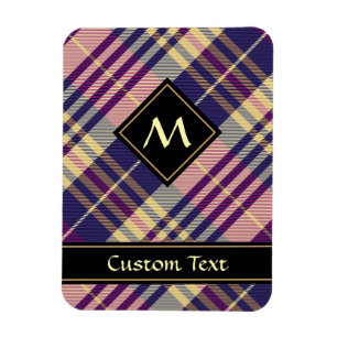 Purple, Gold and Blue Tartan Magnet