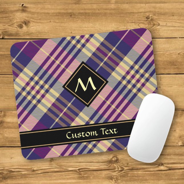 Purple, Gold and Blue Tartan Mouse Pad (Creator Uploaded)