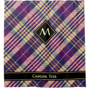Purple, Gold and Blue Tartan Shower Curtain