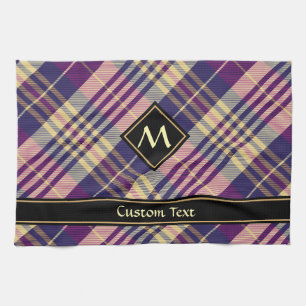 Purple, Gold and Blue Tartan Tea Towel