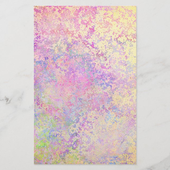 Purple gold and pink texture  stationery (Front)