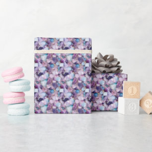 Purple, Gold & Blue Gemstone Wrapping Paper