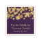 Purple Gold Bokeh Personalised Wedding Napkins