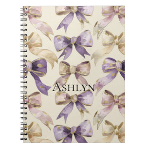 Purple Gold Bows  Notebook