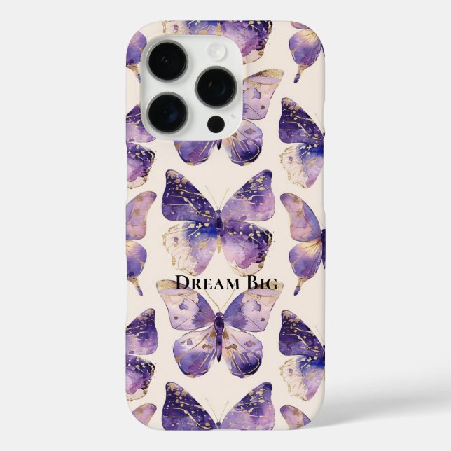 Purple Gold Butterflies  Case-Mate iPhone Case (Back)