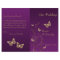 Purple, Gold Butterfly Floral Wedding Program