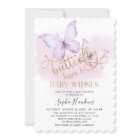 Purple Gold Butterfly Kisses Baby Girl Baby Shower