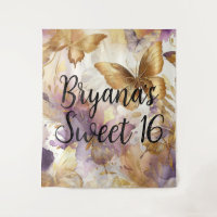 Purple & Gold Butterfly Watercolor Butterflies