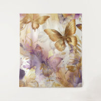 Purple & Gold Butterfly Watercolor Butterflies