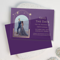 Purple Gold Celestial Photo Wedding Overlay