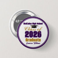Purple Gold Class of 2026 Graduation Keepsake