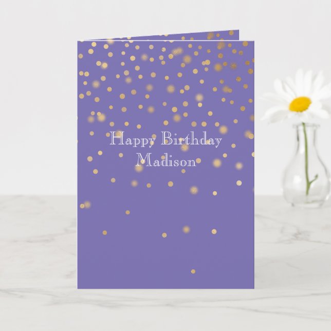 Purple Gold Confetti Card (Small Plant)