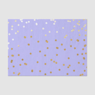 Purple & Gold Confetti Dots Modern Glamour Glam Tissue Paper