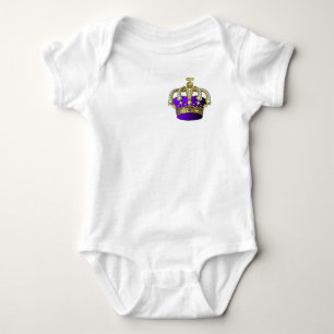 Purple Gold Crown Princess Prince Queen King Royal Baby Bodysuit