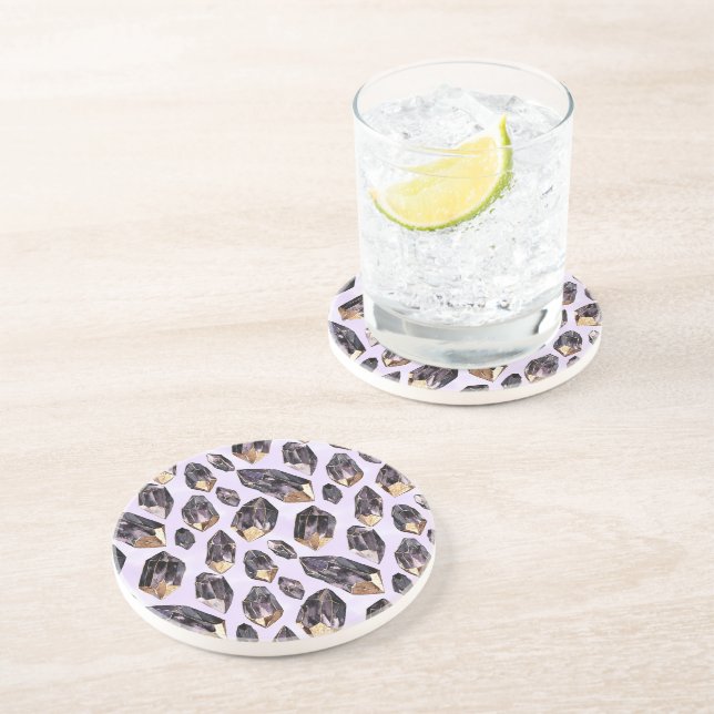 Purple Gold Crystals Coaster (Side)