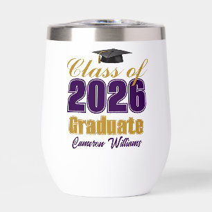 Purple Gold Customised Class of 2026 Graduation