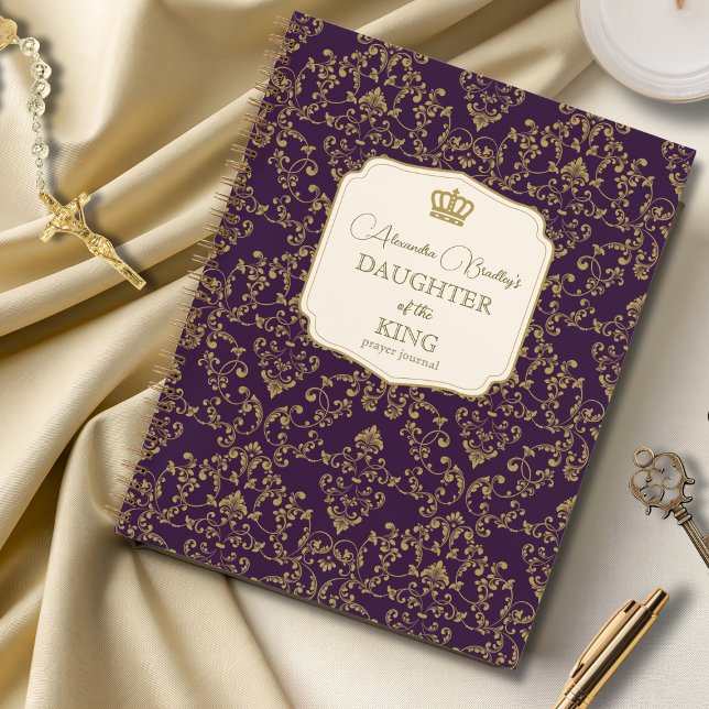 Purple Gold Damask Daughter of the King Notebook (Creator Uploaded)
