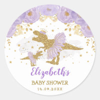 Purple Gold Dinosaur Tutu Tiara Girl Baby Shower