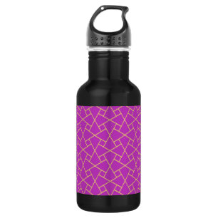 Purple Gold-effect Islamic Pattern Water Bottle