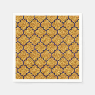 Purple Gold Elegant Royal Indian Party Wedding Napkin