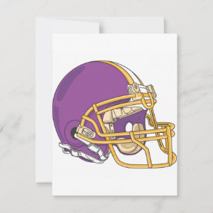 Purple Gold Football Helmet