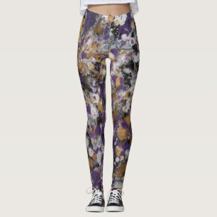 Purple & Gold Galaxy Leggings