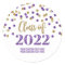 Purple Gold Glitter Confetti Graduation 2022