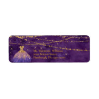 Purple/Gold Glitter Gown/Bokeh & Lights  Address