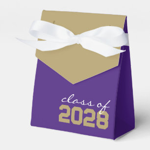 Purple & Gold Graduation Favour Boxes